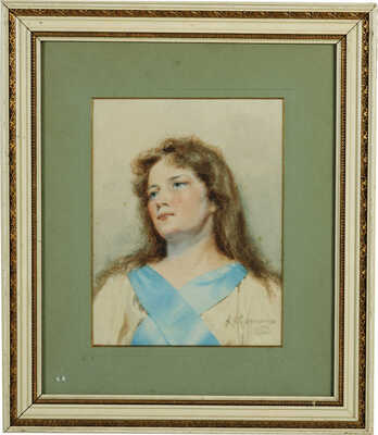 Степанов Александр Николаевич. Портрет девушки с голубой лентой